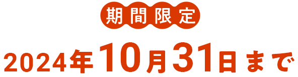 期間限定2024年10月31日まで