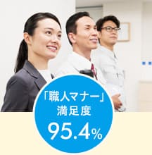 施工中も気持ちよく見守っていただけるよう､マナーを徹底しております｡